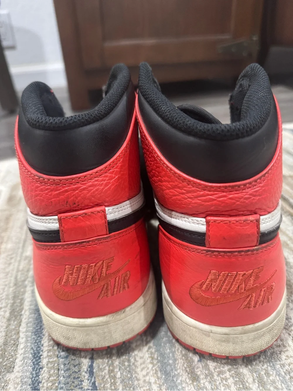 Jordan Kids Red, Black & White High-Top Sneakers